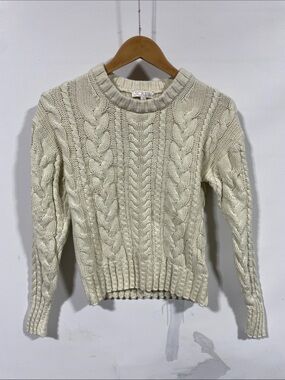 J. Crew cable knit crewneck sweater